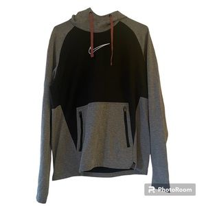 Nike Hoodie Grey and Black with orange strings Men’s Medium includes pockets